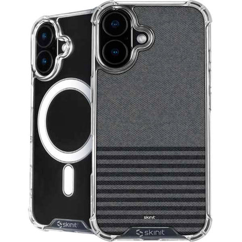 Black and Grey Stripes iPhone 16 MagSafe Case