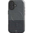 Black and Grey Stripes iPhone 16 Magsafe Impact Case