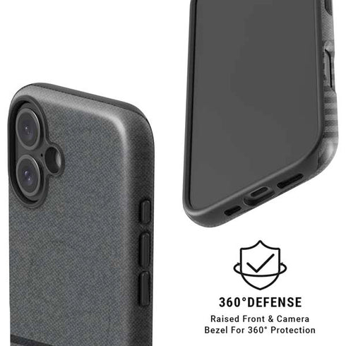 Black and Grey Stripes iPhone 16 Magsafe Impact Case