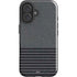 Black and Grey Stripes iPhone 16 Plus Impact Case