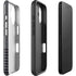 Black and Grey Stripes iPhone 16 Plus Impact Case