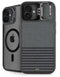 Black and Grey Stripes iPhone 16 Plus Kickstand Case