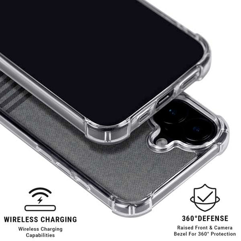 Black and Grey Stripes iPhone 16 Plus MagSafe Case