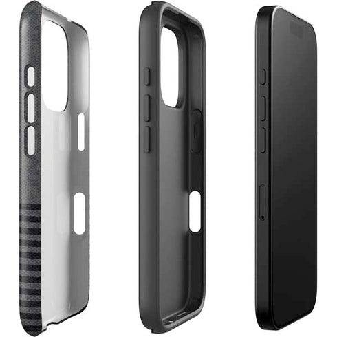 Black and Grey Stripes iPhone 16 Pro Impact Case