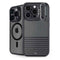 Black and Grey Stripes iPhone 16 Pro Kickstand Case