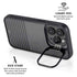 Black and Grey Stripes iPhone 16 Pro Kickstand Case