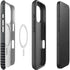 Black and Grey Stripes iPhone 16 Pro Magsafe Impact Case