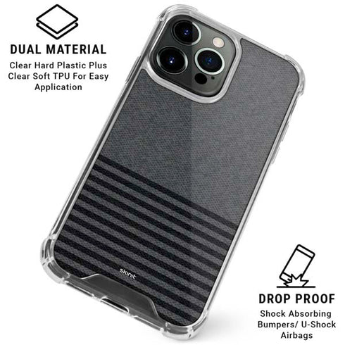 Black and Grey Stripes iPhone 16 Pro Max Clear Case