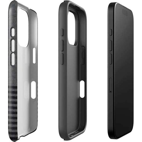 Black and Grey Stripes iPhone 16 Pro Max Impact Case