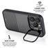 Black and Grey Stripes iPhone 16 Pro Max Kickstand Case