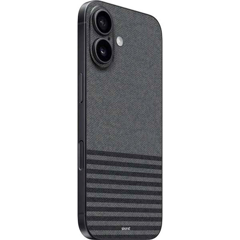 Black and Grey Stripes iPhone 16 Skin