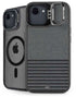 Black and Grey Stripes iPhone 16e Kickstand Case