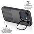 Black and Grey Stripes iPhone 16e Kickstand Case