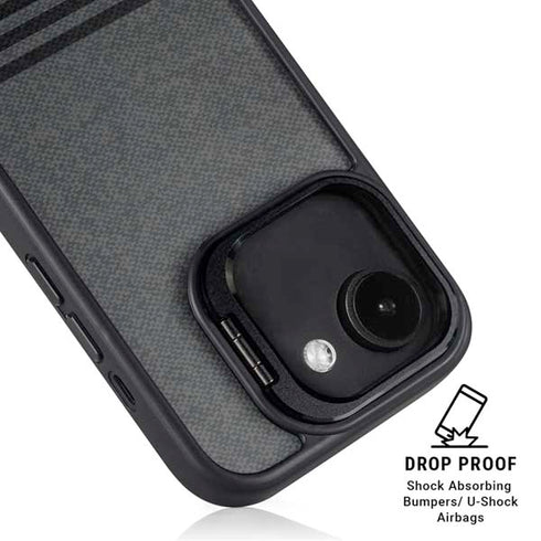 Black and Grey Stripes iPhone 16e Kickstand Case