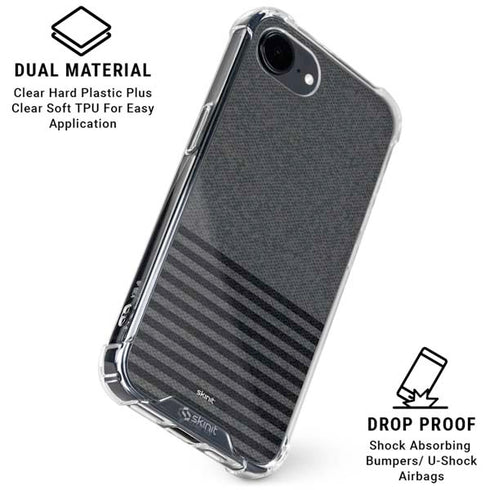 Black and Grey Stripes iPhone 16e Clear Case