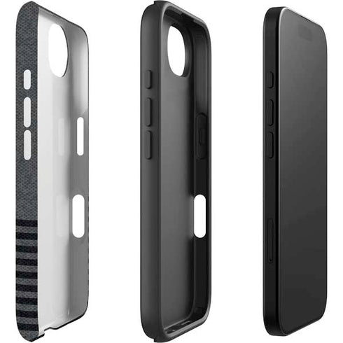 Black and Grey Stripes iPhone 16e Impact Case