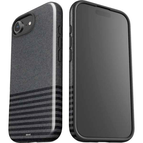 Black and Grey Stripes iPhone 16e Impact Case