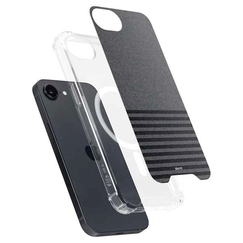 Black and Grey Stripes iPhone 16e MagSafe Case