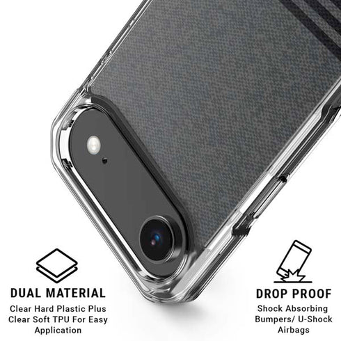 Black and Grey Stripes iPhone 17 Air Clear Case