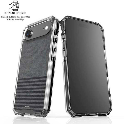 Black and Grey Stripes iPhone 17 Air Clear Case