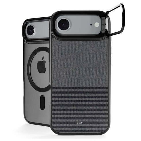 Black and Grey Stripes iPhone 17 Air Kickstand Case