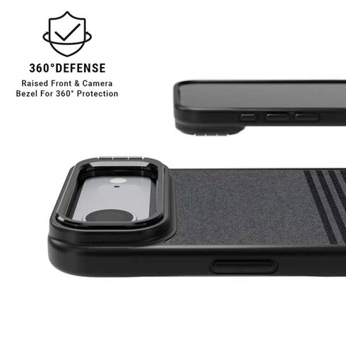 Black and Grey Stripes iPhone 17 Air Kickstand Case