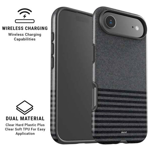 Black and Grey Stripes iPhone 17 Air Magsafe Impact Case