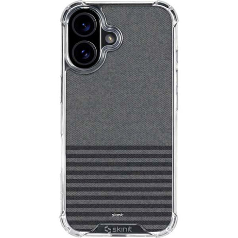 Black and Grey Stripes iPhone 17 Clear Case