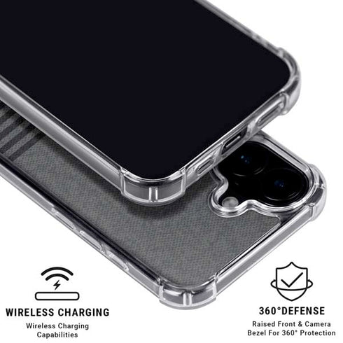 Black and Grey Stripes iPhone 17 Clear Case