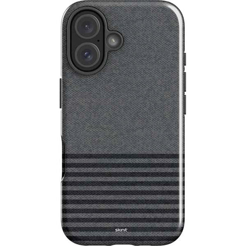 Black and Grey Stripes iPhone 17 Impact Case