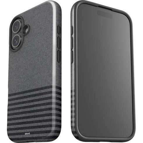 Black and Grey Stripes iPhone 17 Impact Case