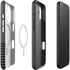 Black and Grey Stripes iPhone 17 Magsafe Impact Case