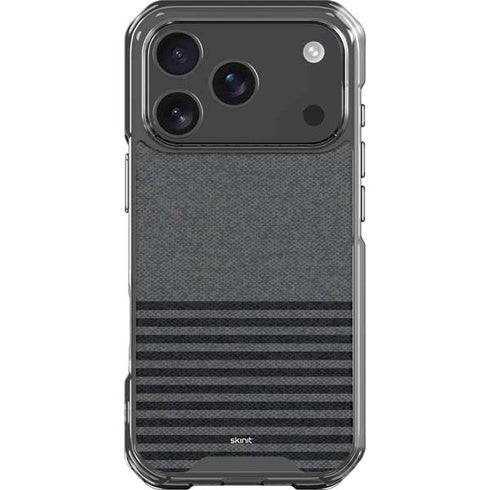 Black and Grey Stripes iPhone 17 Pro Clear Case