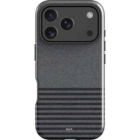 Black and Grey Stripes iPhone 17 Pro Impact Case