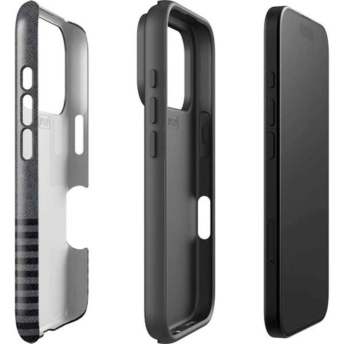 Black and Grey Stripes iPhone 17 Pro Impact Case