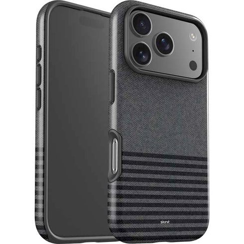 Black and Grey Stripes iPhone 17 Pro Impact Case