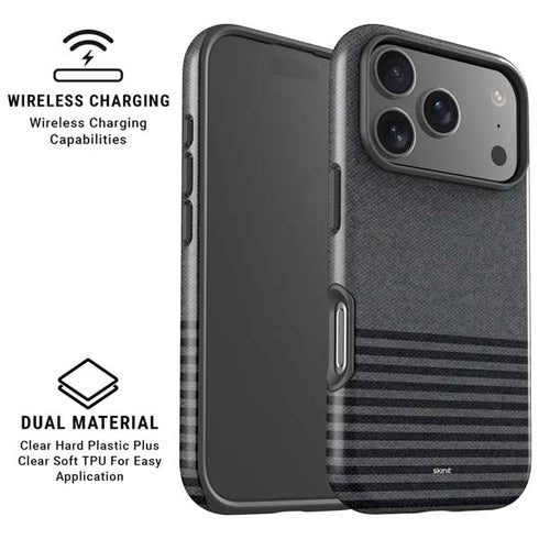 Black and Grey Stripes iPhone 17 Pro Magsafe Impact Case