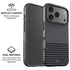 Black and Grey Stripes iPhone 17 Pro Magsafe Impact Case