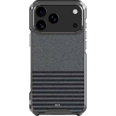 Black and Grey Stripes iPhone 17 Pro Max Clear Case