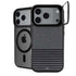 Black and Grey Stripes iPhone 17 Pro Max Kickstand Case