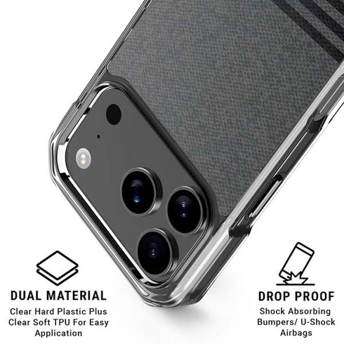 Black and Grey Stripes iPhone 17 Pro Max MagSafe Case