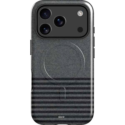 Black and Grey Stripes iPhone 17 Pro Max Magsafe Impact Case