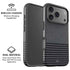 Black and Grey Stripes iPhone 17 Pro Max Magsafe Impact Case
