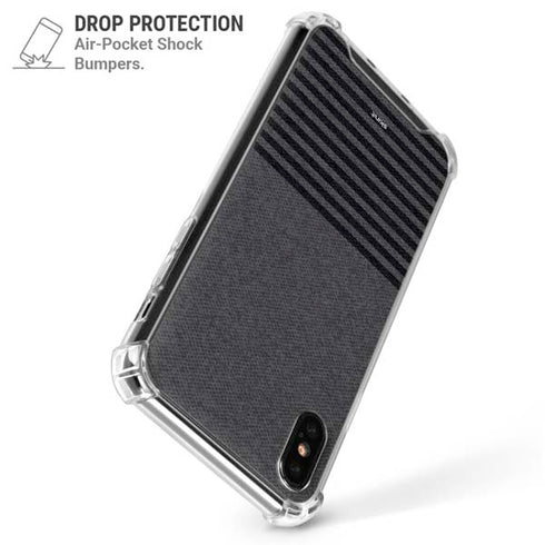 Black and Grey Stripes iPhone X/XS Clear Case