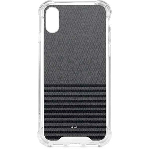 Black and Grey Stripes iPhone XS Clear Case