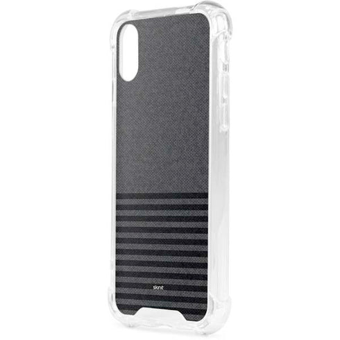 Black and Grey Stripes iPhone XS Clear Case