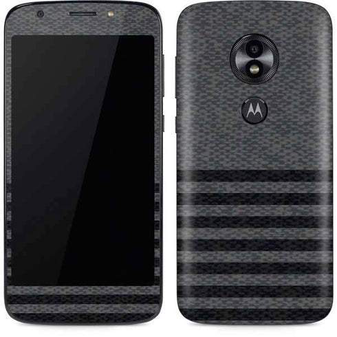 Black and Grey Stripes Moto E5 Play Skin