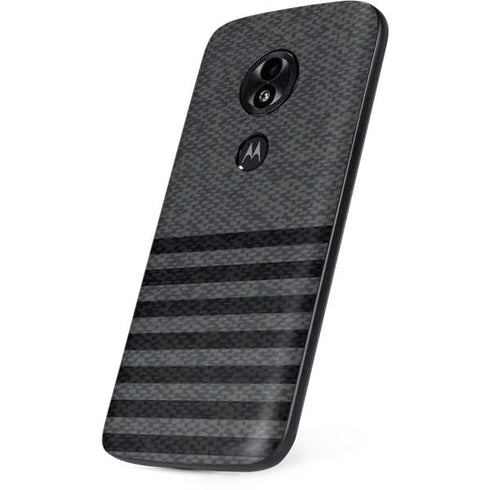 Black and Grey Stripes Moto E5 Play Skin