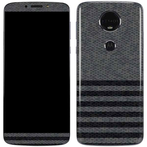 Black and Grey Stripes Moto E5 Plus Skin