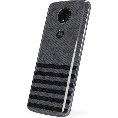 Black and Grey Stripes Moto E5 Plus Skin